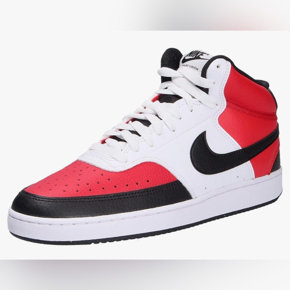 Nike Court Vision Mid University NBA White/Red Size 9 Like New MSRP $160